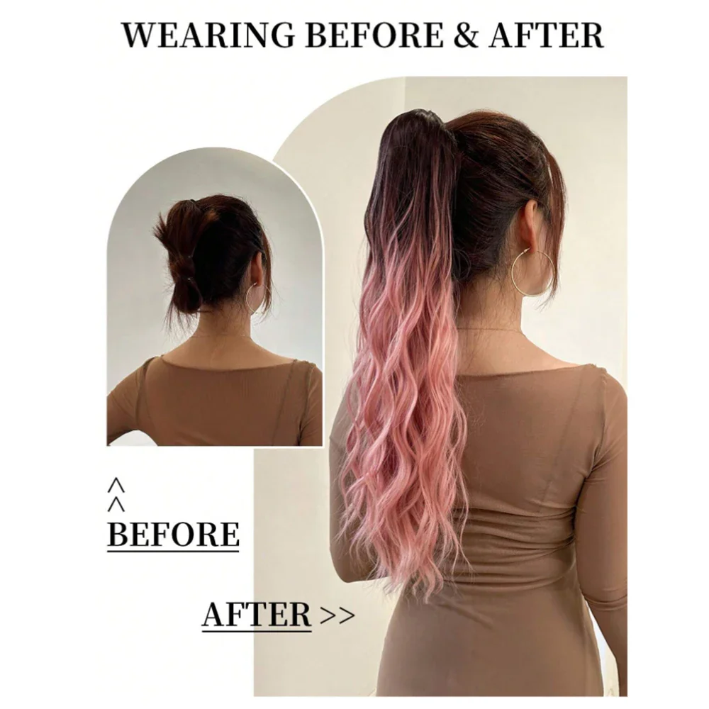 22Inch Long Ombre Pony Tail Clip - Image 6