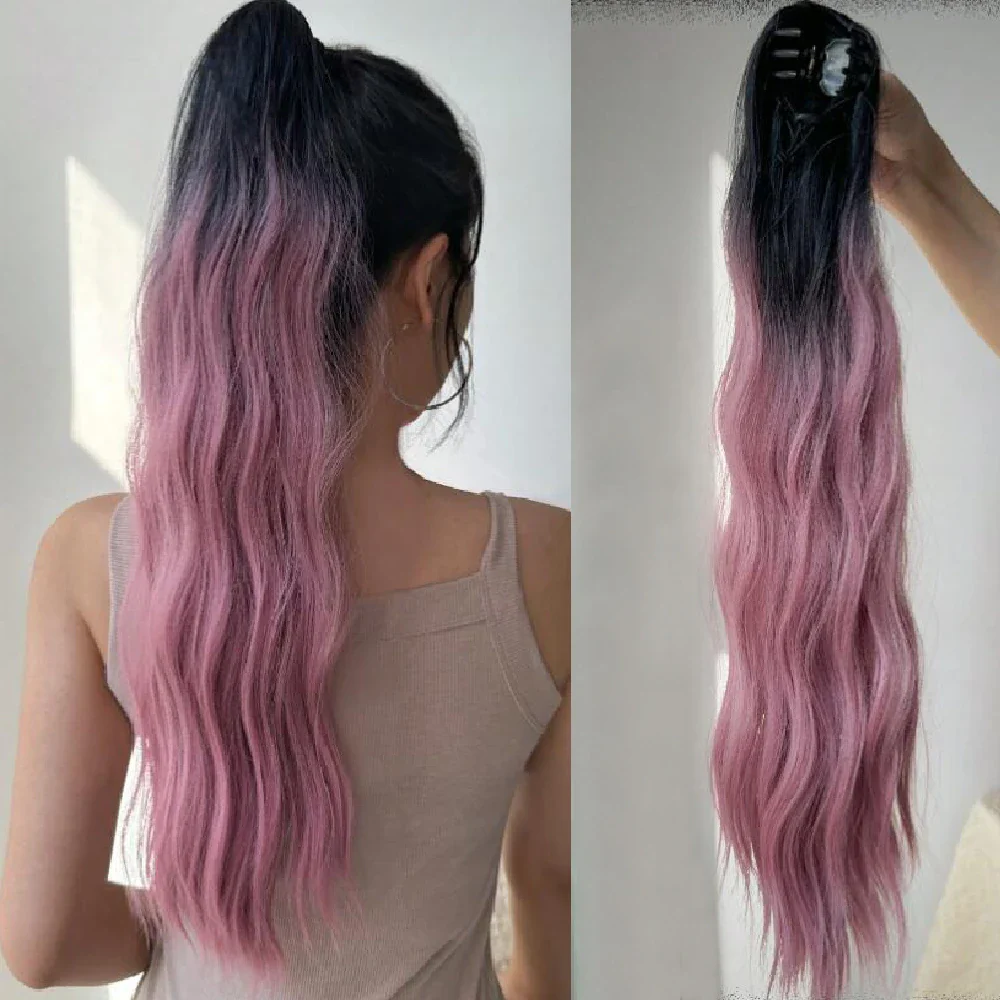 22Inch Long Ombre Pony Tail Clip - Image 8