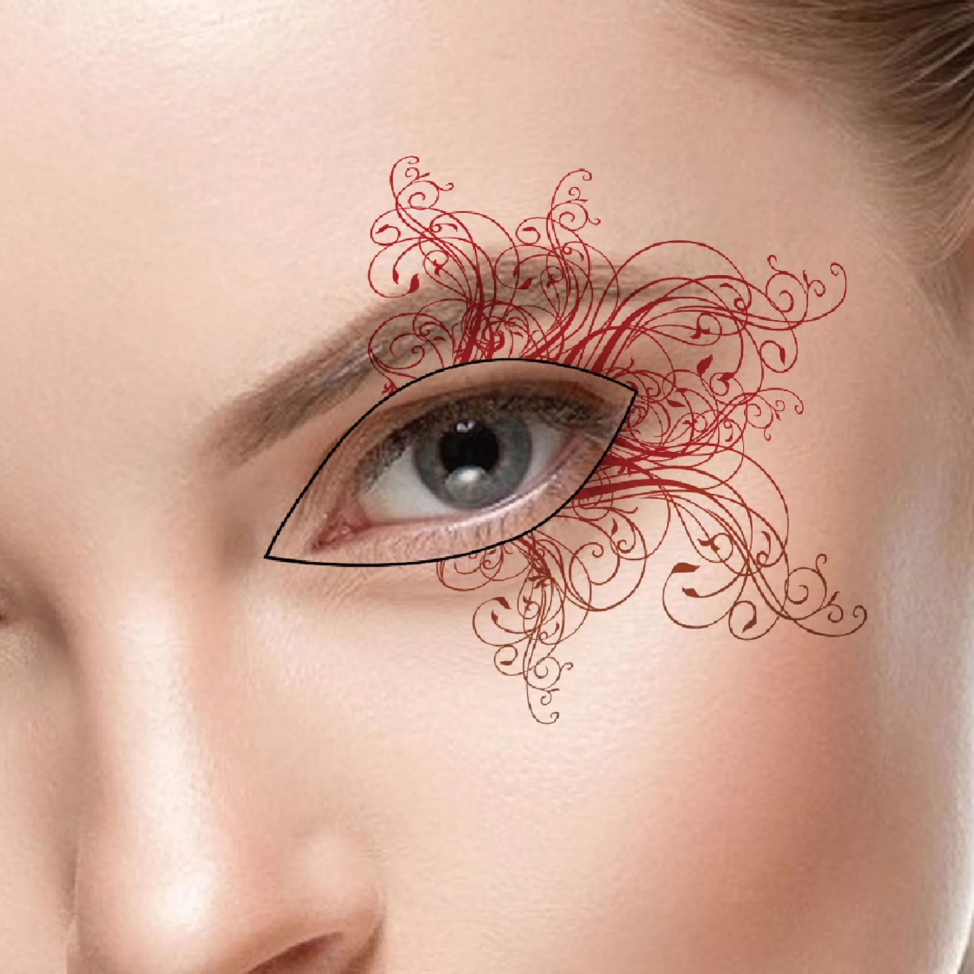 24 Styles Eyeshadow Tattoo Stickers - Image 33