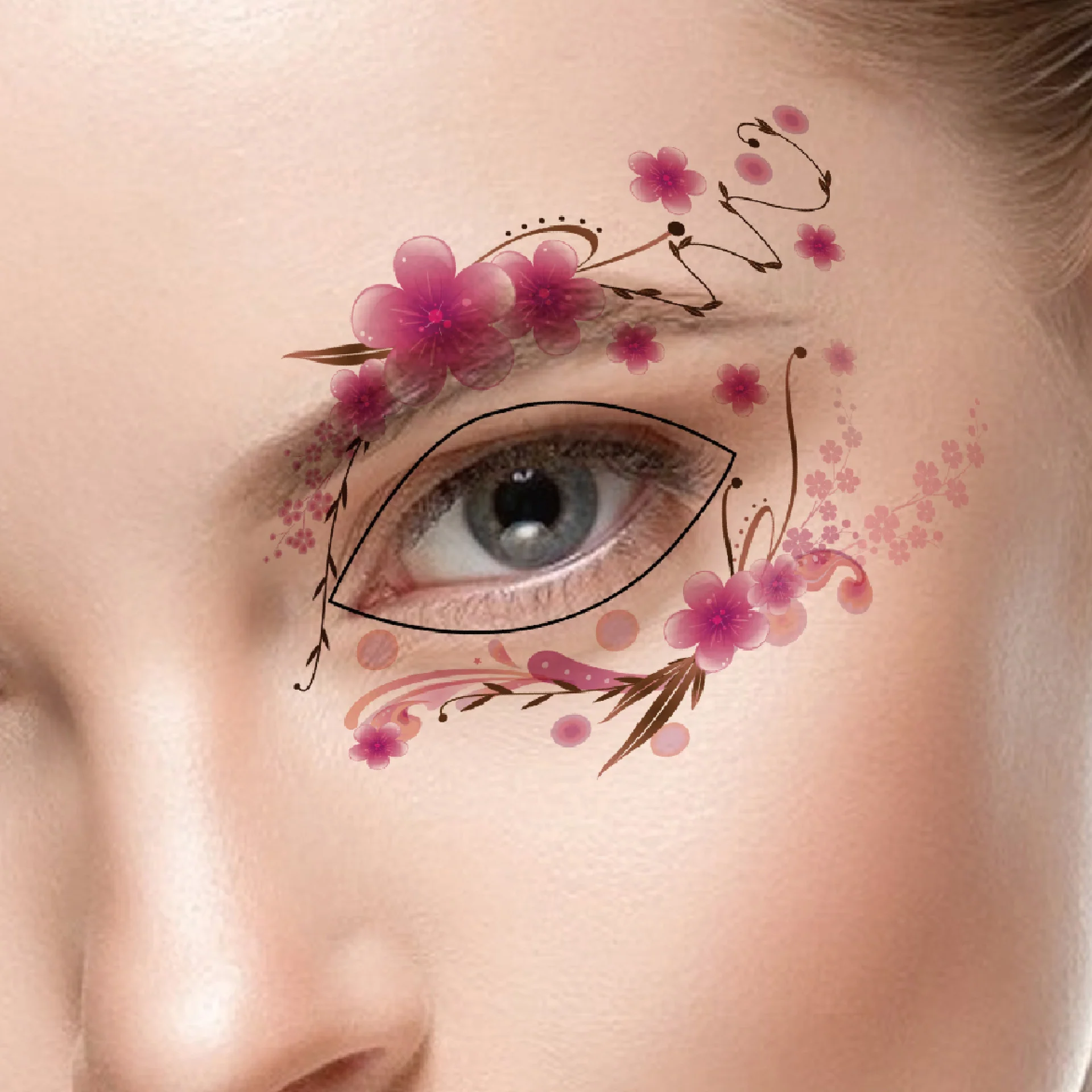 24 Styles Eyeshadow Tattoo Stickers - Image 34