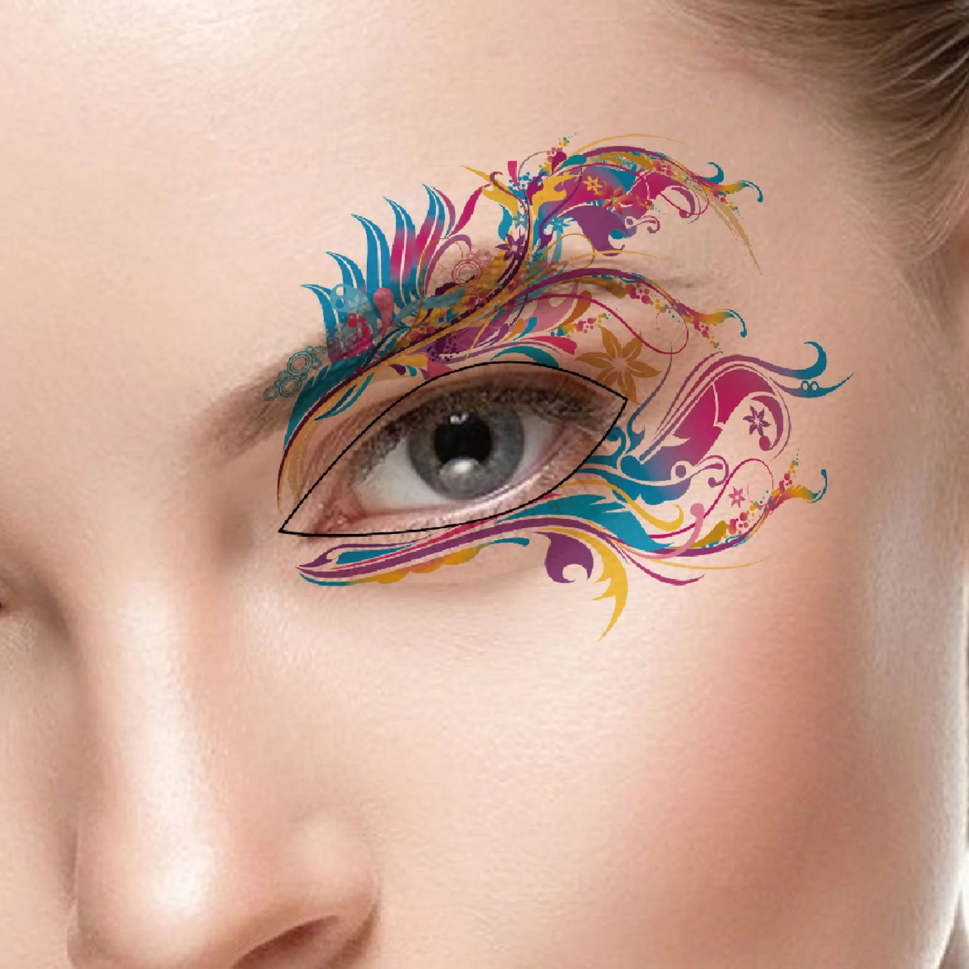 24 Styles Eyeshadow Tattoo Stickers - Image 36