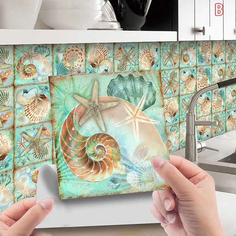 24PCS Retro Pattern Tiles Sticker - Image 9