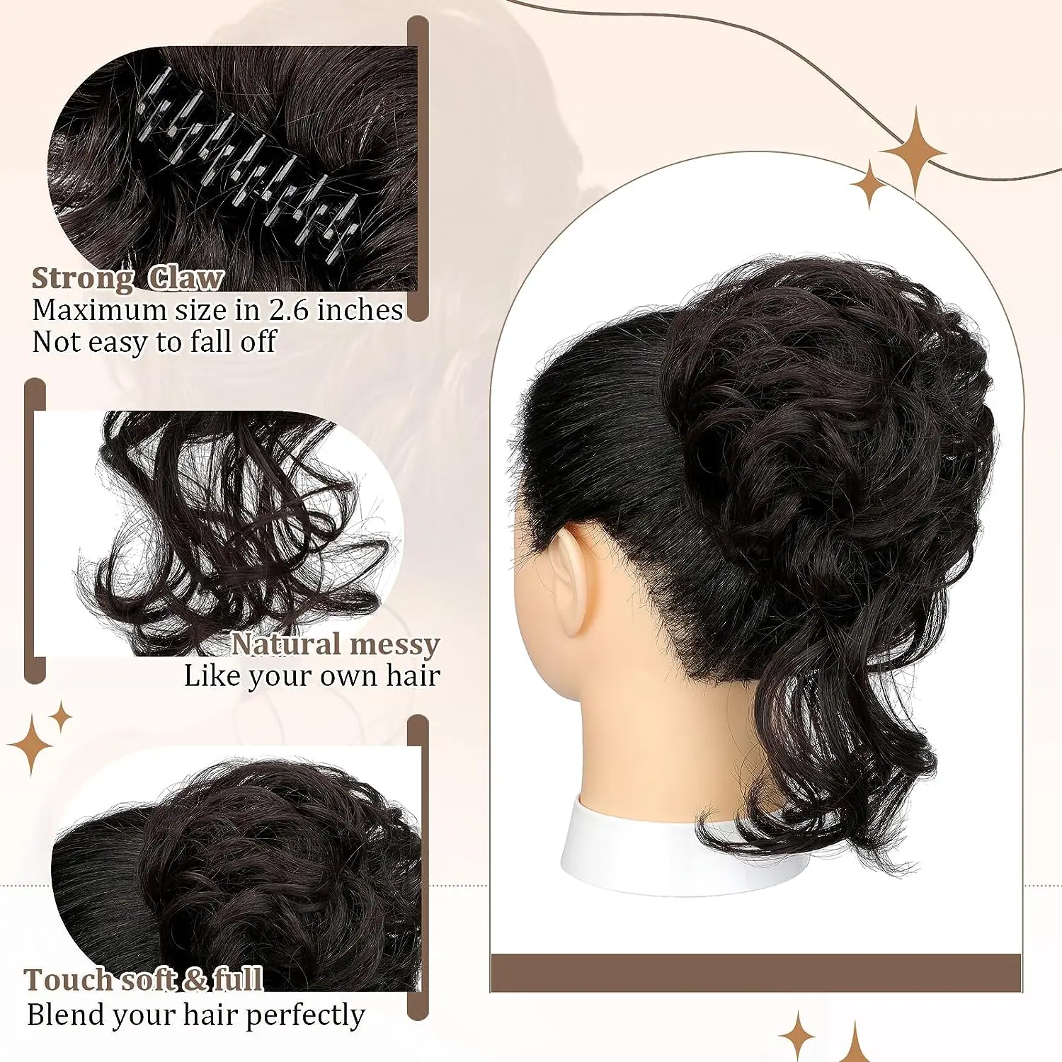 25 Colors Synthetic Curly Hair Claw - Image 5
