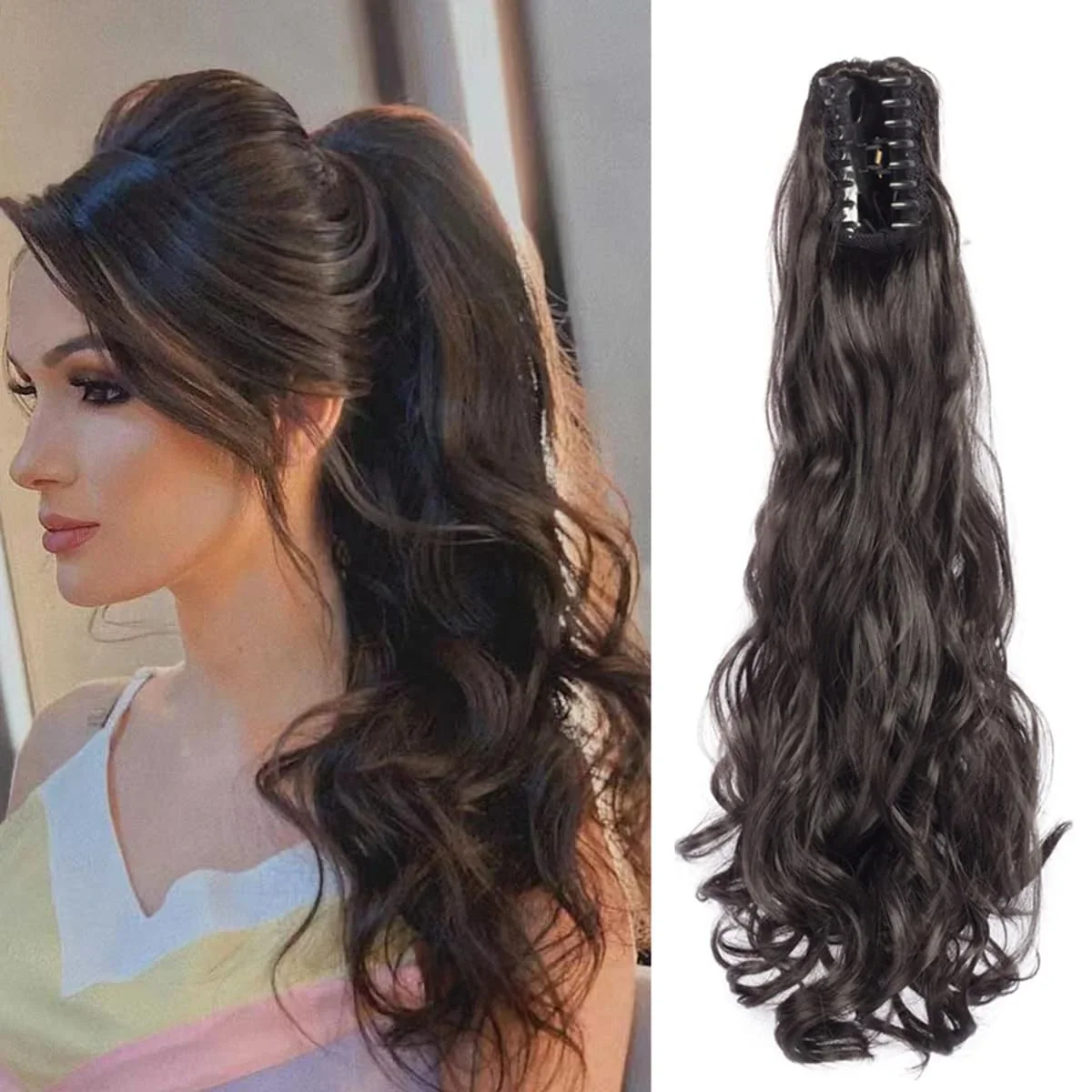25 Styles 22Inch Long Wavy Claw Clip - Image 20