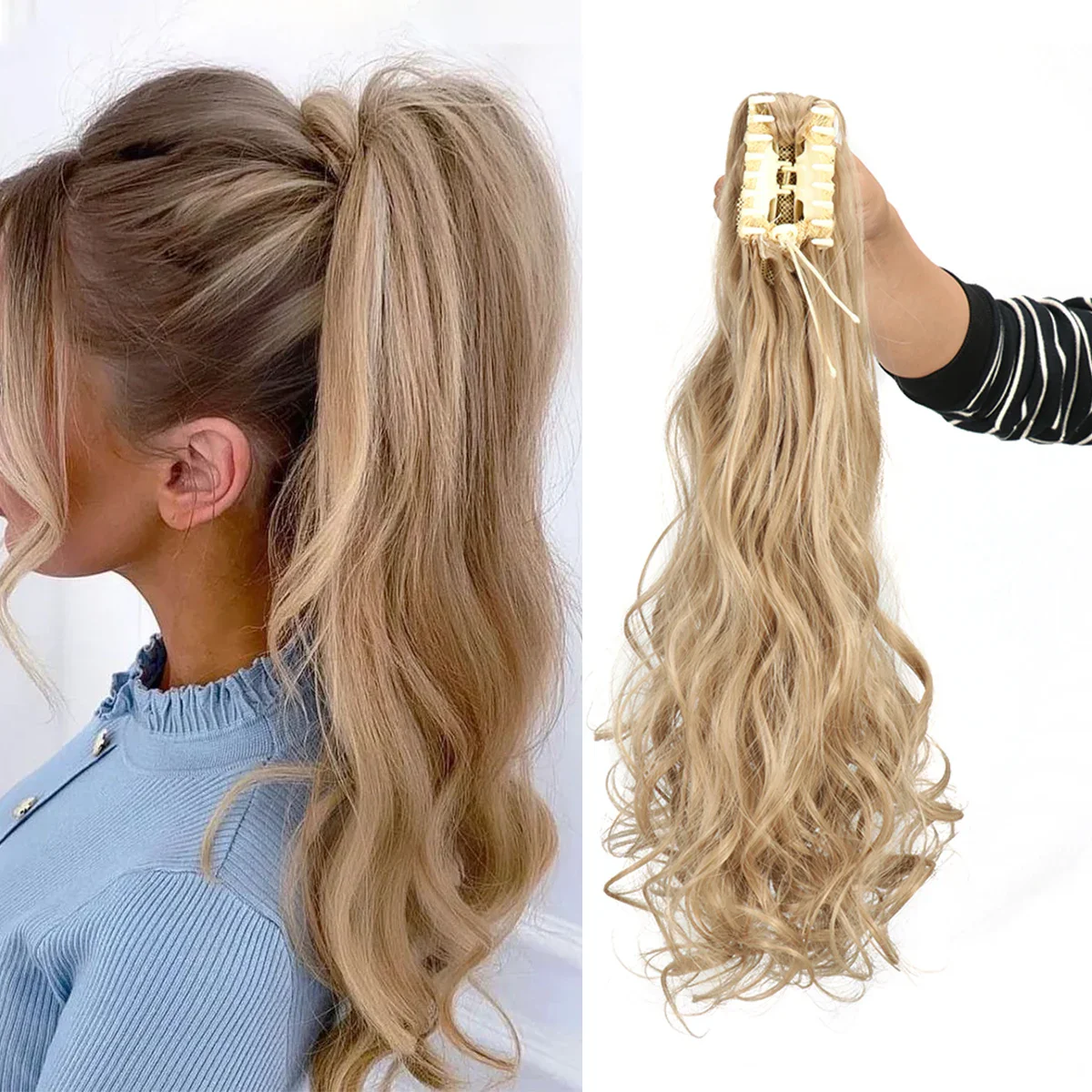 25 Styles 22Inch Long Wavy Claw Clip - Image 24