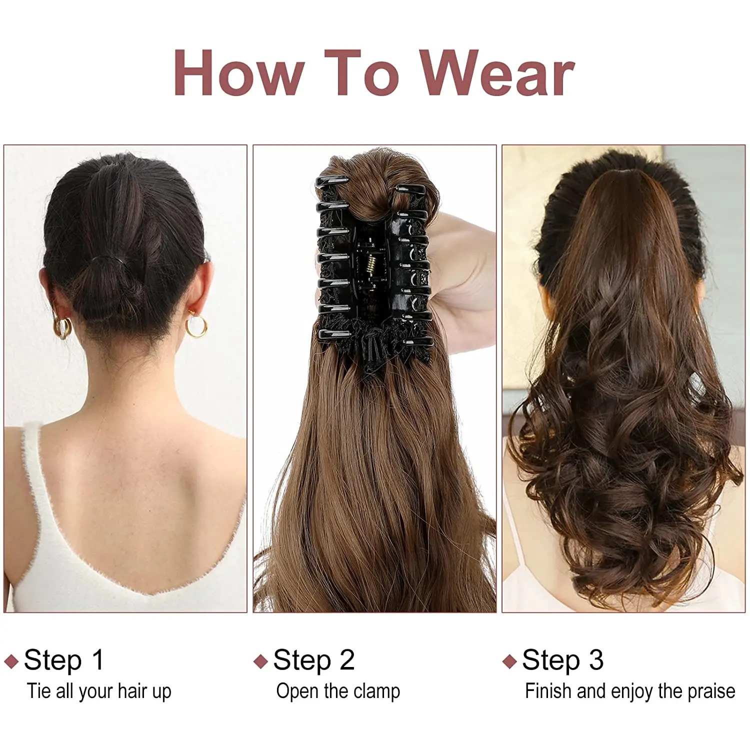 25 Styles 22Inch Long Wavy Claw Clip - Image 5