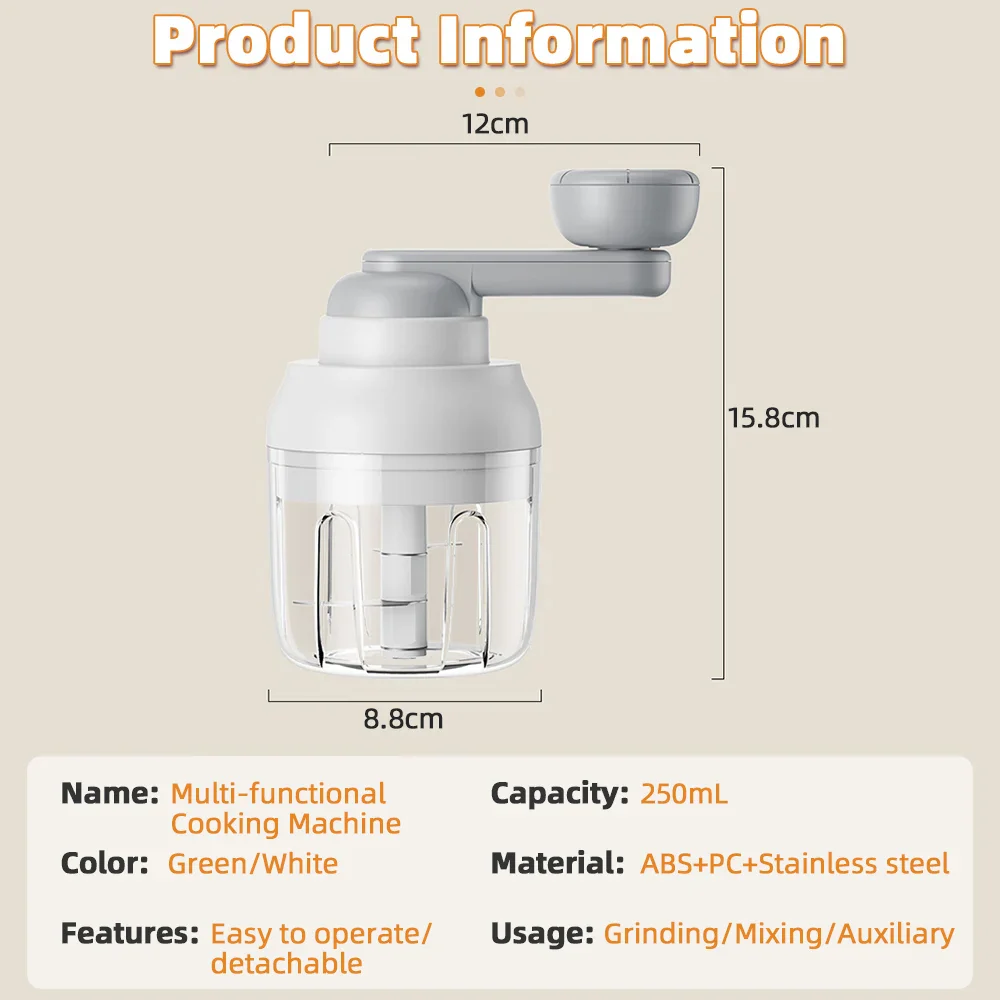 250ml Rotating Chopper - Image 6