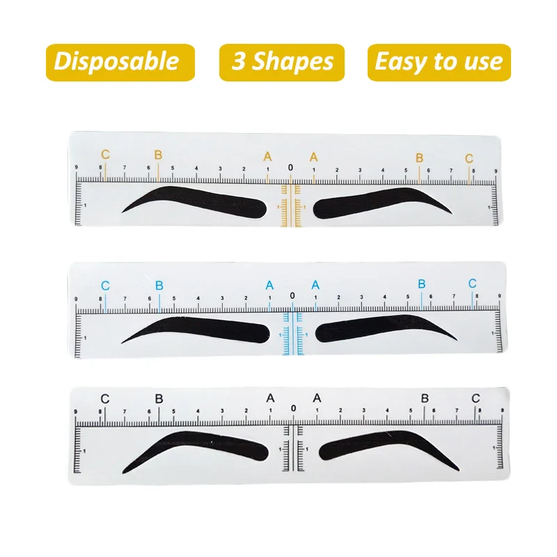 25PCS Disposable Eyebrow Stencil Stickers - Image 3