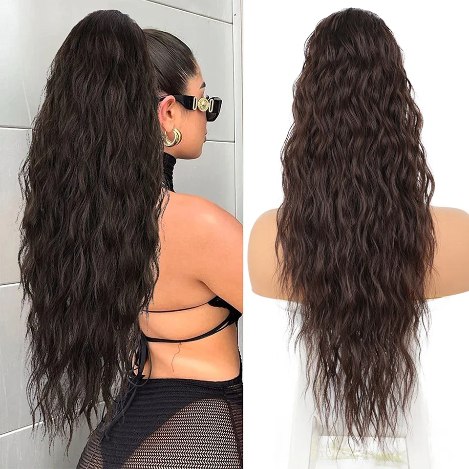 26Inch Synthetic Long Wavy Ponytail Extension - Image 10