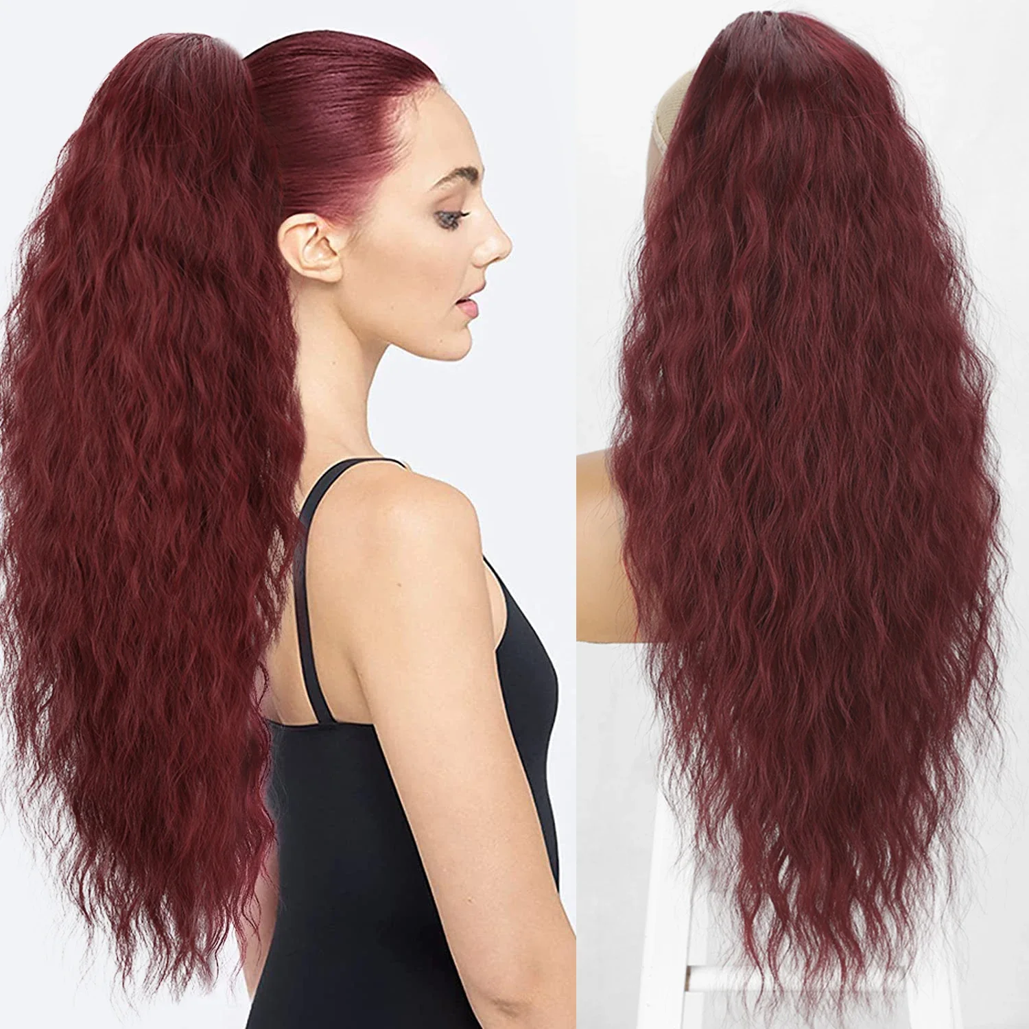 26Inch Synthetic Long Wavy Ponytail Extension - Image 11