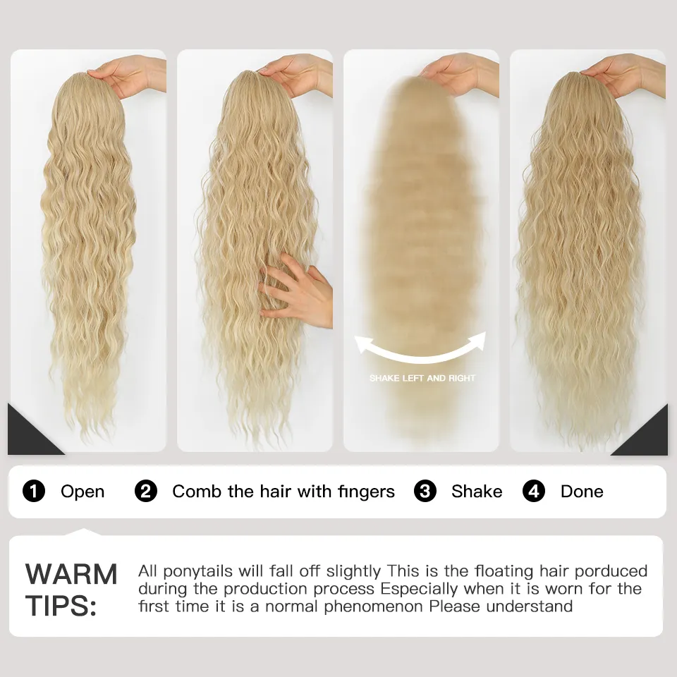 26Inch Synthetic Long Wavy Ponytail Extension - Image 2