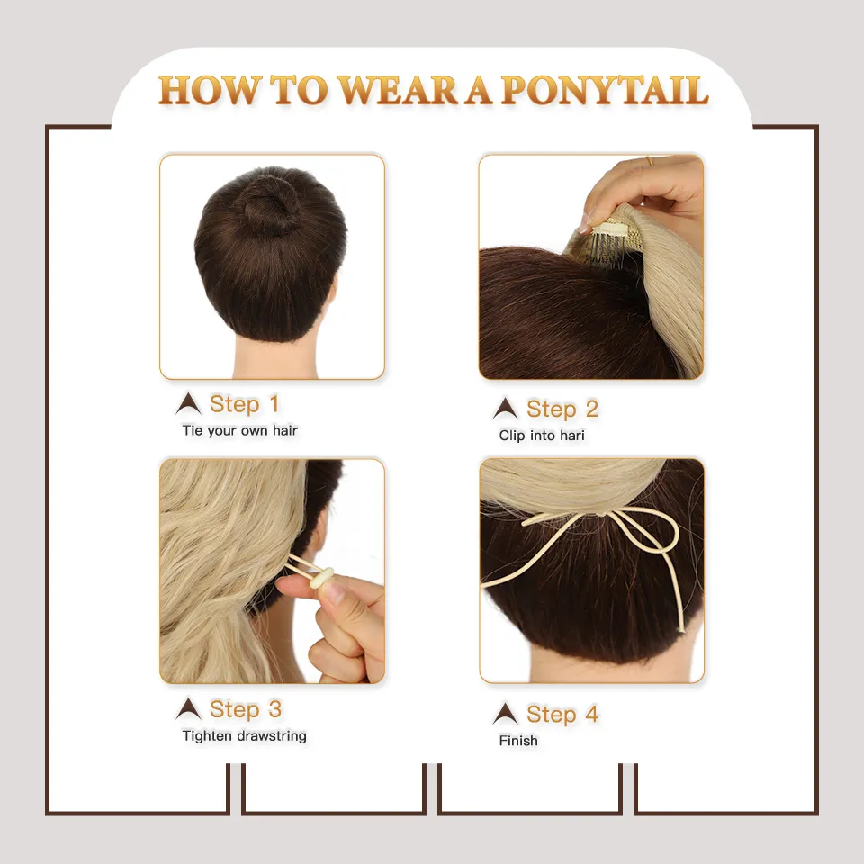 26Inch Synthetic Long Wavy Ponytail Extension - Image 4