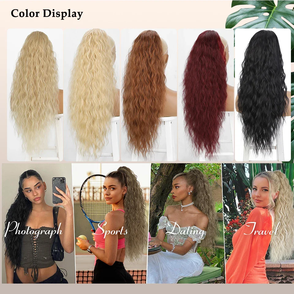26Inch Synthetic Long Wavy Ponytail Extension - Image 5