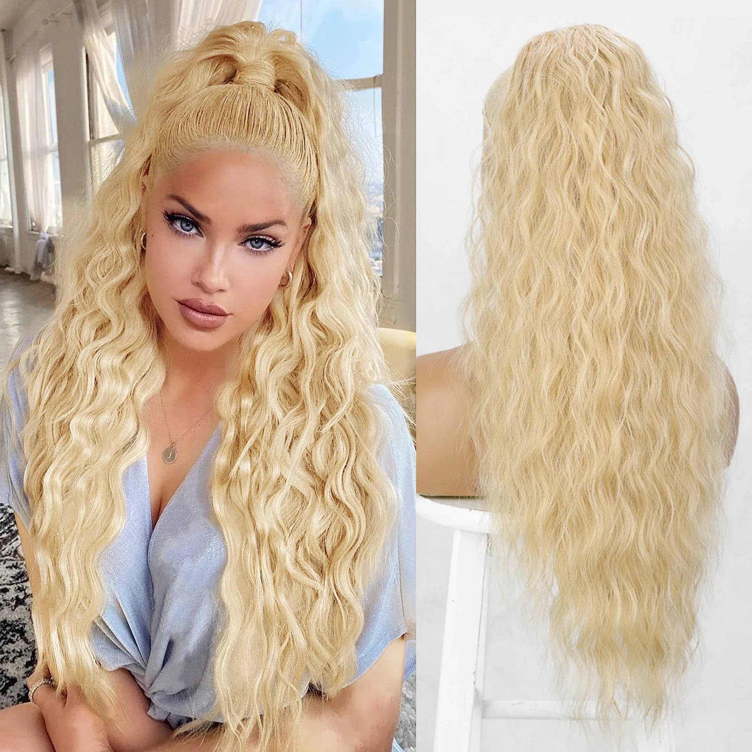 26Inch Synthetic Long Wavy Ponytail Extension - Image 9