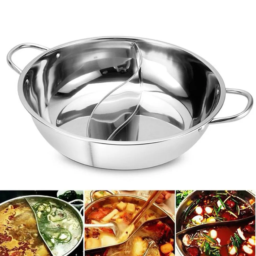 28/30cm Stainless Steel Divided Hot Pot - Image 2