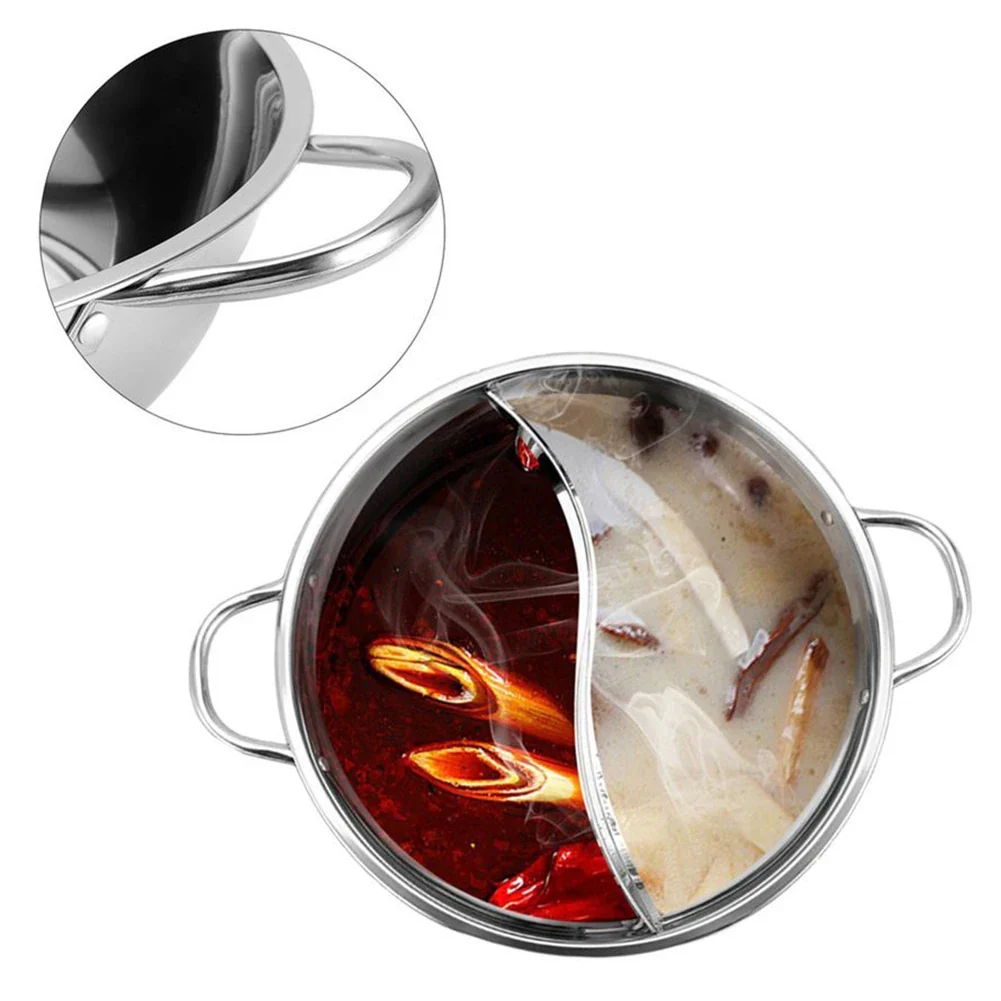 28/30cm Stainless Steel Divided Hot Pot - Image 4