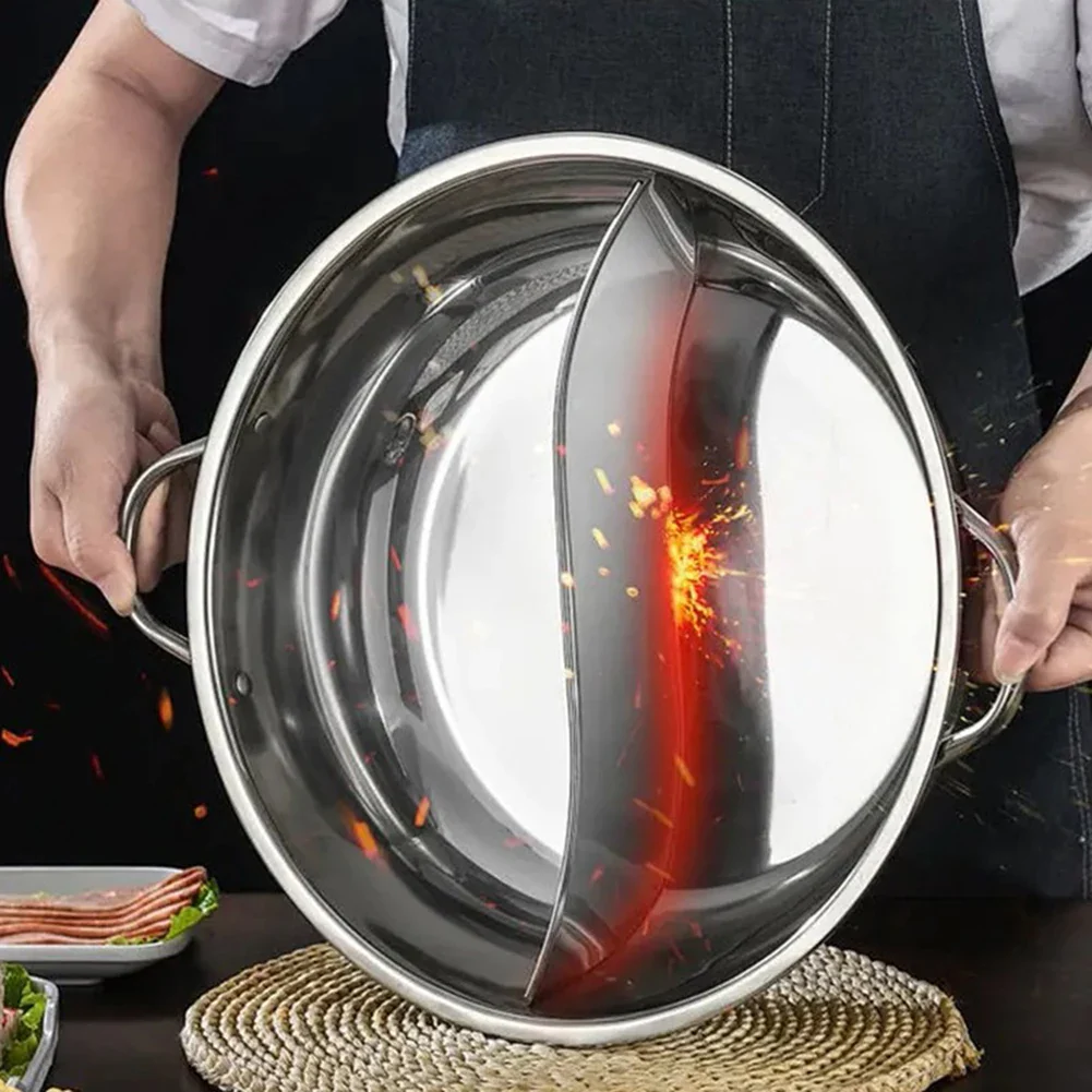 28/30cm Stainless Steel Divided Hot Pot - Image 5