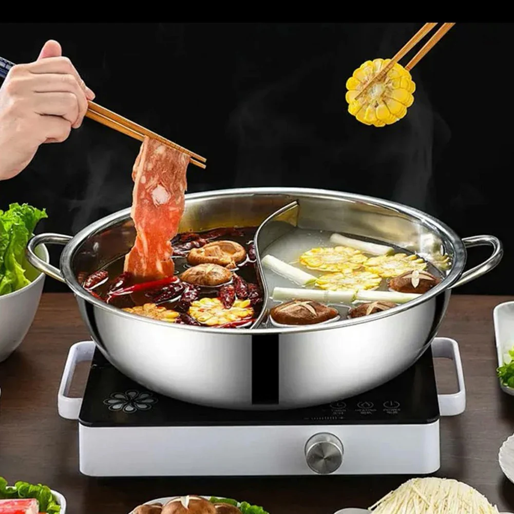 28/30cm Stainless Steel Divided Hot Pot - Image 7