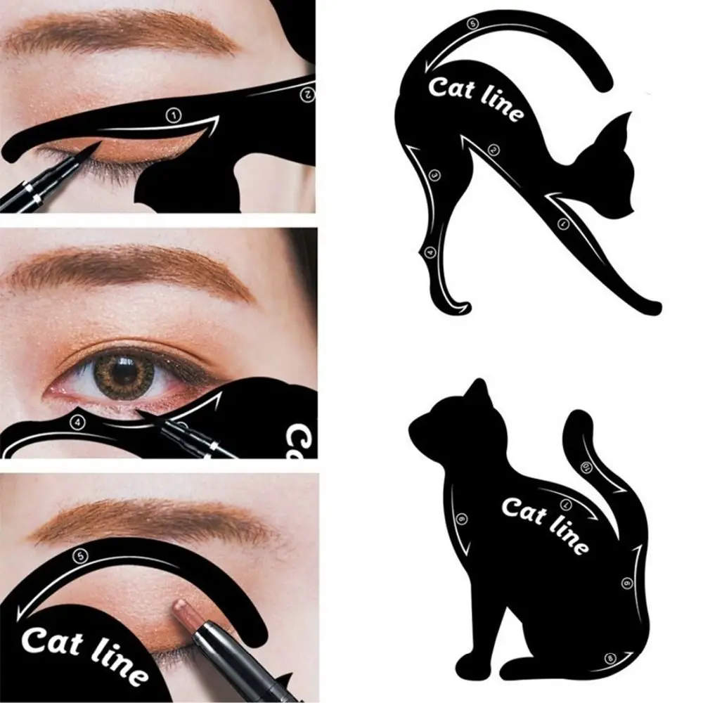 2PCS Cat Eye Liner Makeup Stencil - Image 2