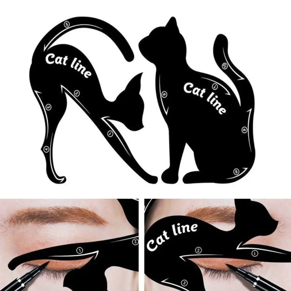 2PCS Cat Eye Liner Makeup Stencil - Image 4