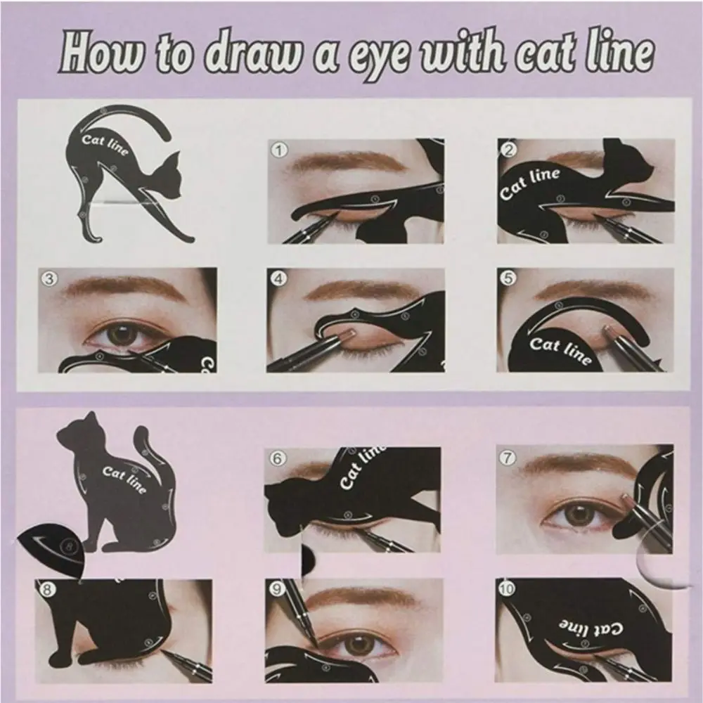 2PCS Cat Eye Liner Makeup Stencil - Image 5