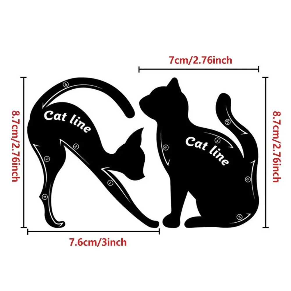 2PCS Cat Eye Liner Makeup Stencil - Image 6