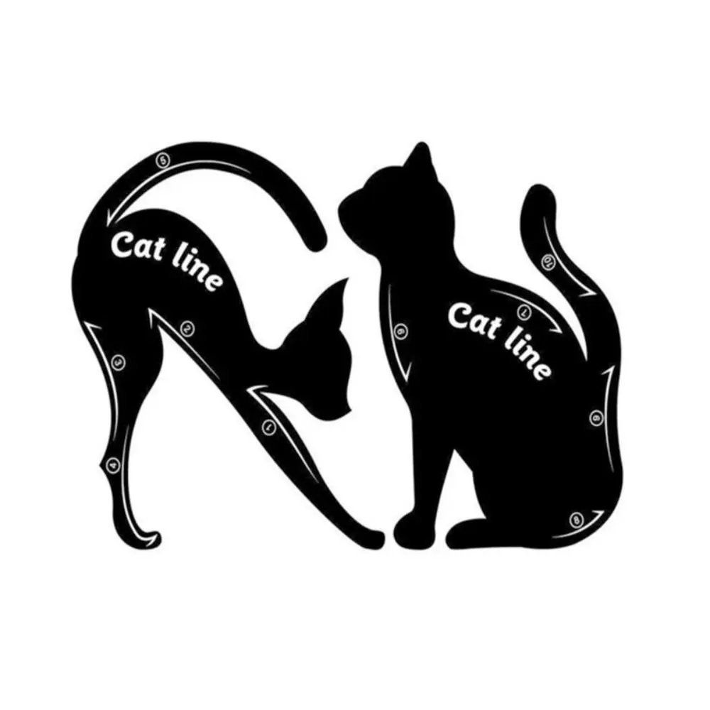 2PCS Cat Eye Liner Makeup Stencil - Image 7