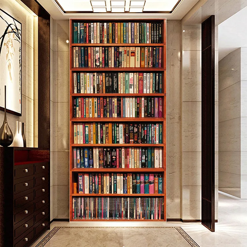 2pcs/set Book Shelves Wallpaper - Image 14