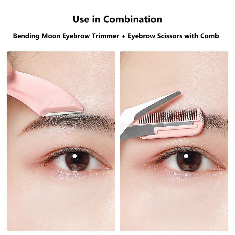 2PCS/Set Eyebrow Trimmer Scissors Shaver - Image 10
