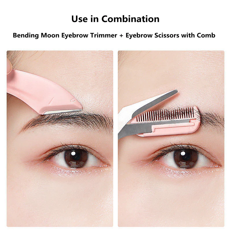 2PCS/Set Eyebrow Trimmer Scissors Shaver - Image 15