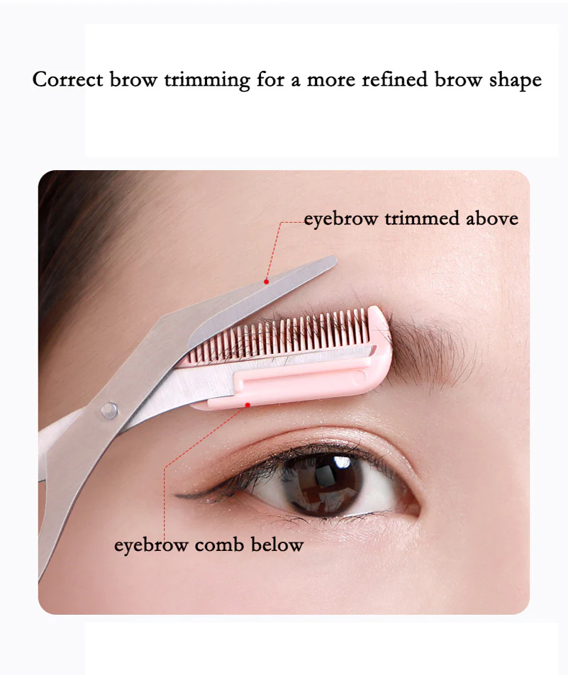 2PCS/Set Eyebrow Trimmer Scissors Shaver - Image 16