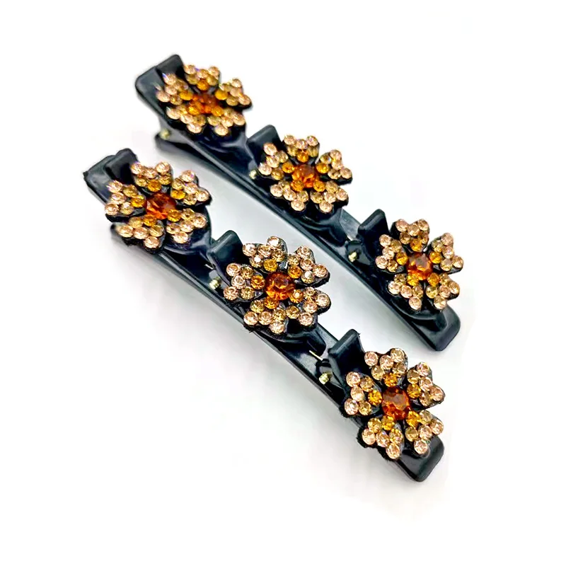 2PCS/Set Rhinestone Flowers Hair Clip - Image 2