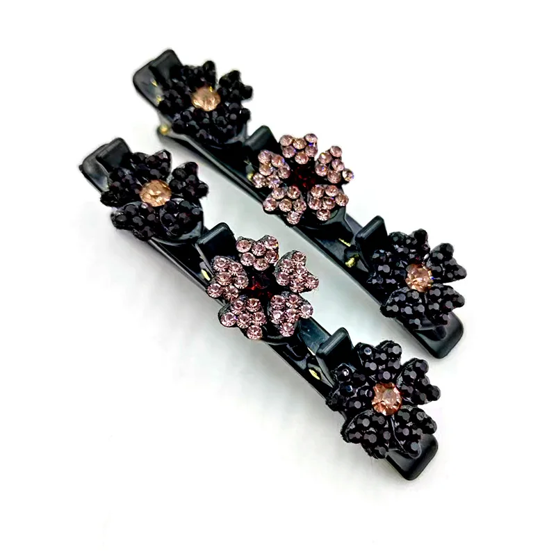 2PCS/Set Rhinestone Flowers Hair Clip - Image 3