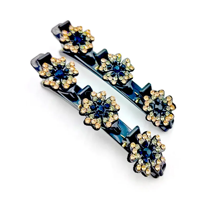 2PCS/Set Rhinestone Flowers Hair Clip - Image 4