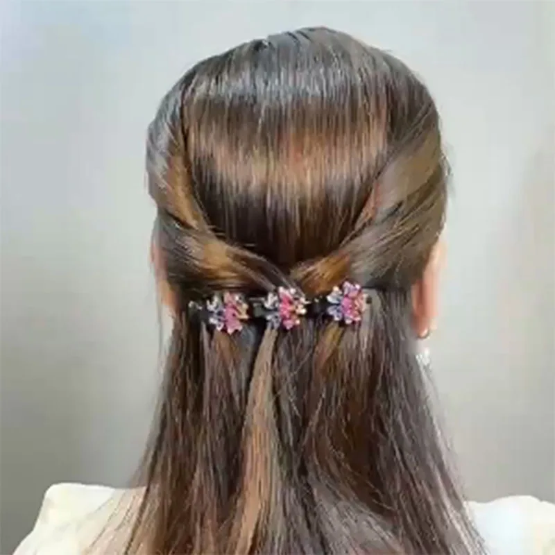 2PCS/Set Rhinestone Flowers Hair Clip - Image 6