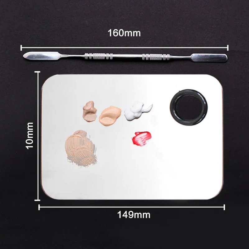 2PCS Stainless Steel Makeup Plate - Image 2