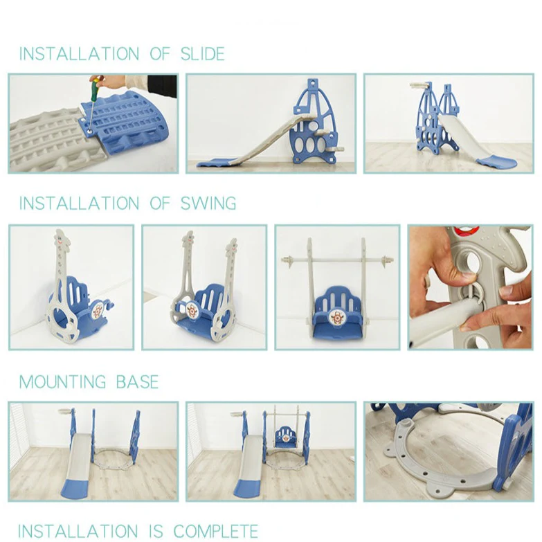 3 in 1 Baby Ball Basket Slide Swing - Image 10