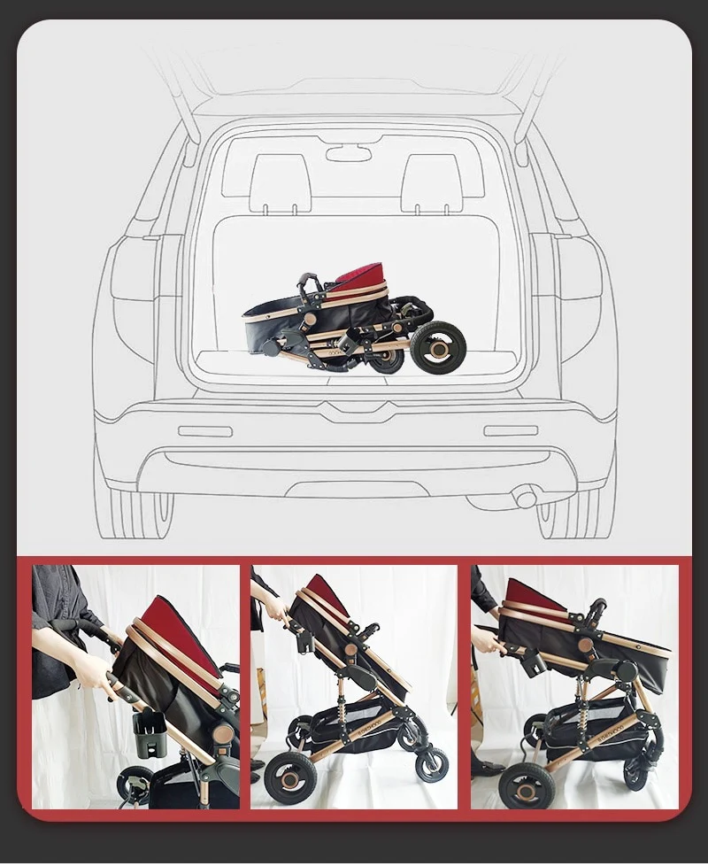 3 in 1 Portable Baby Carriage Stroller - Image 19