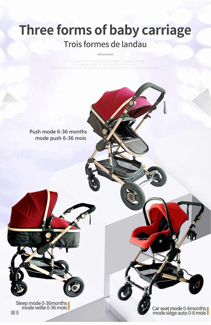 3 in 1 Portable Baby Carriage Stroller - Image 22