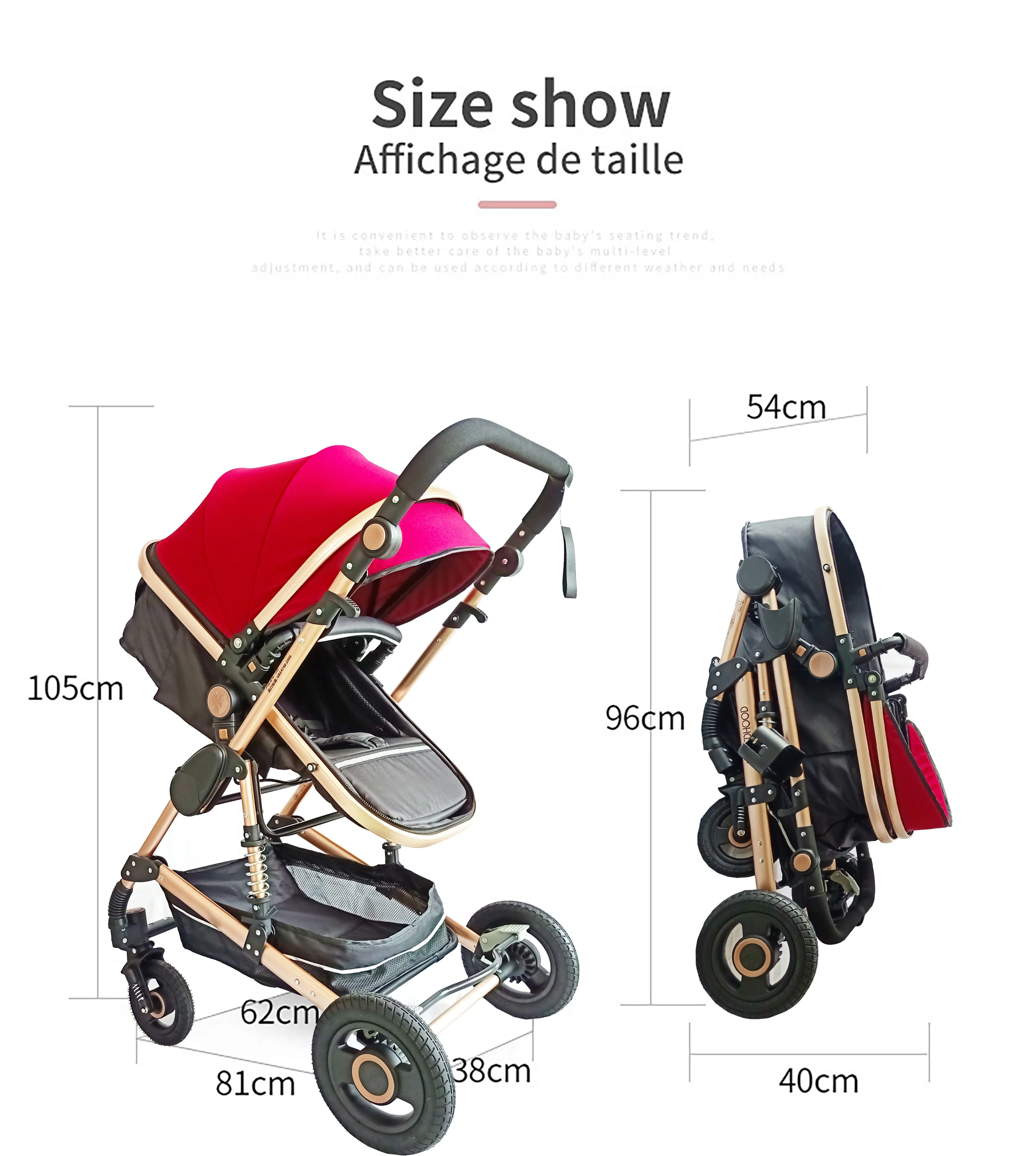 3 in 1 Portable Baby Carriage Stroller - Image 28