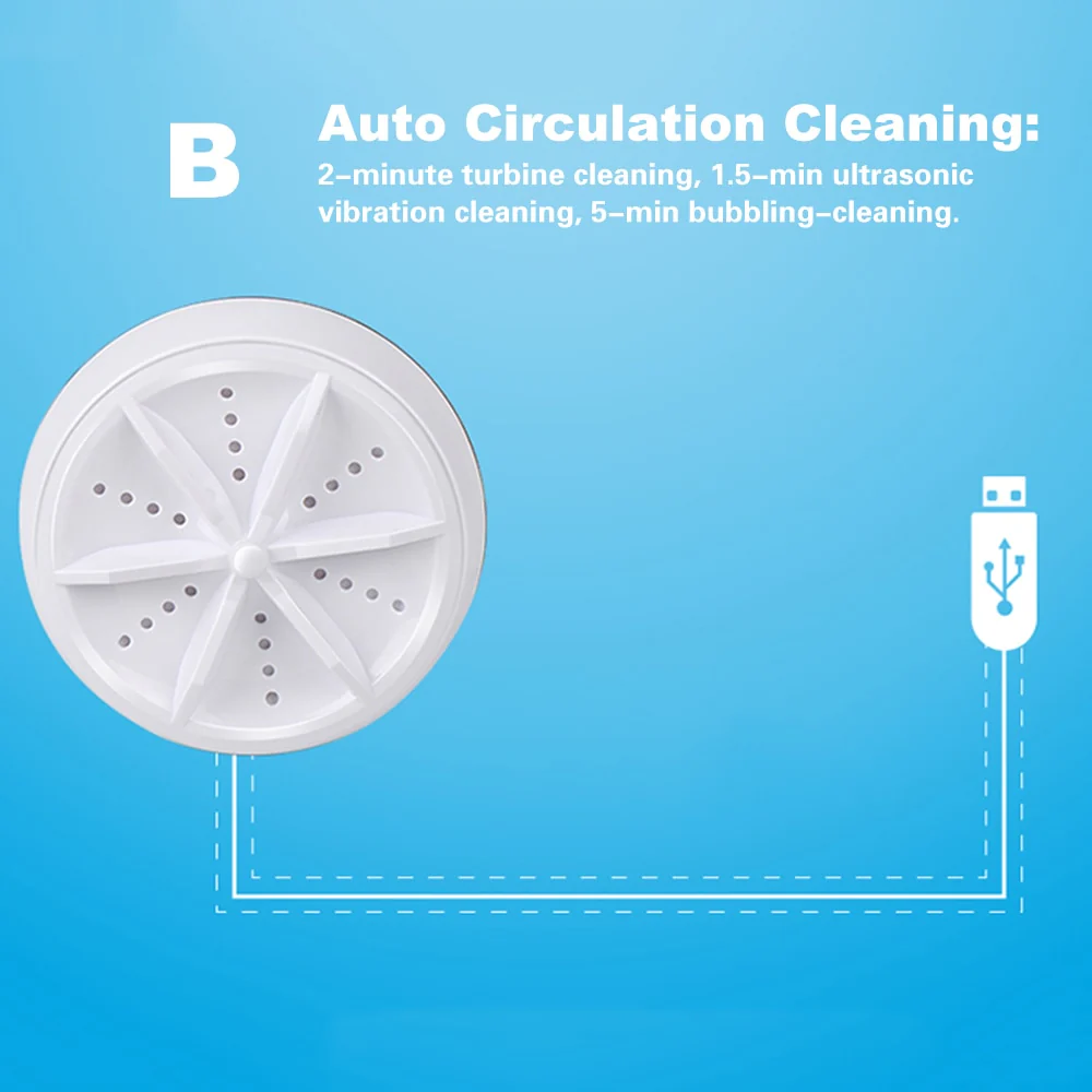3 in 1 USB Portable Mini Washing Machine - Image 7