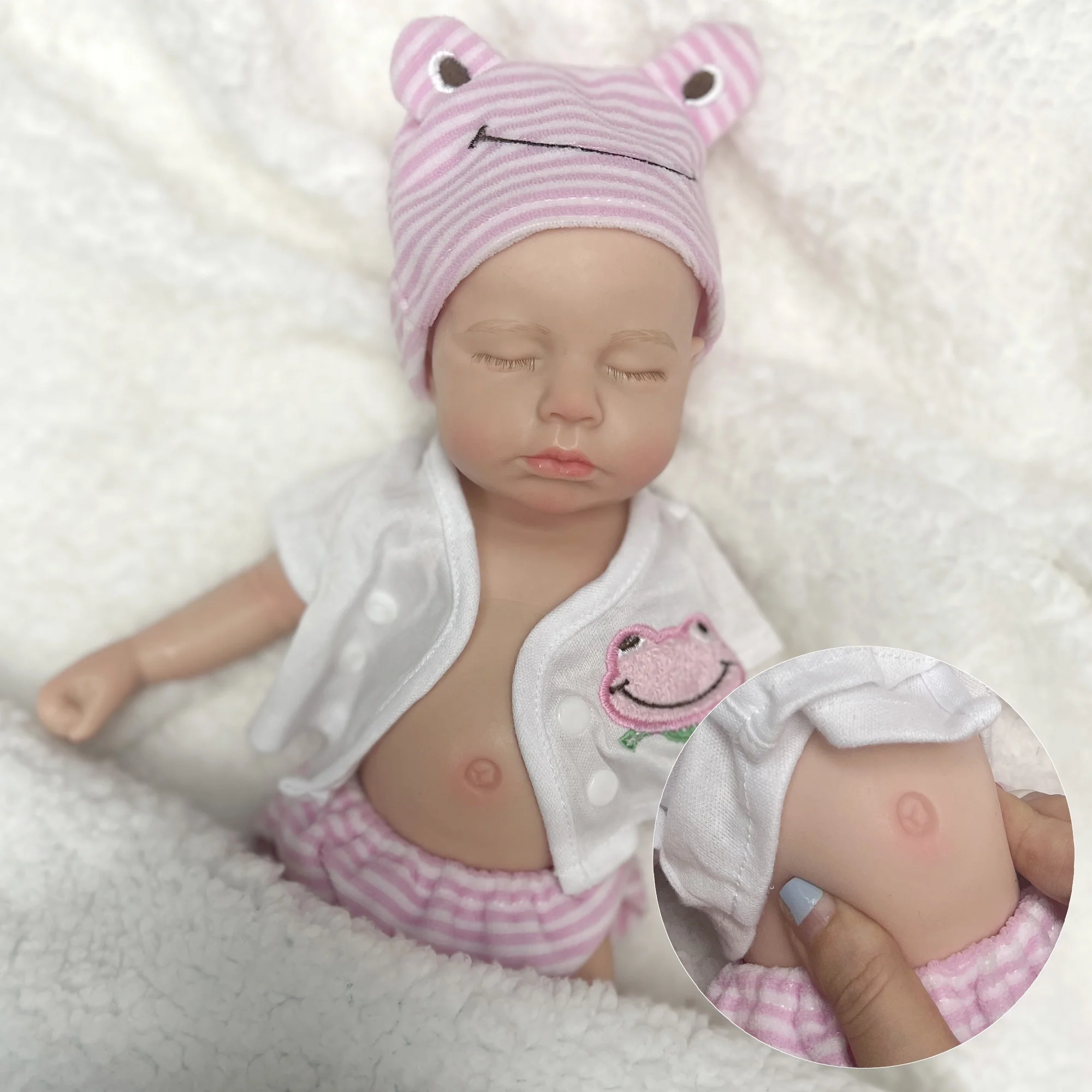 33cm 13inch Full Body Soft Solid Silicone Baby Doll - Image 5