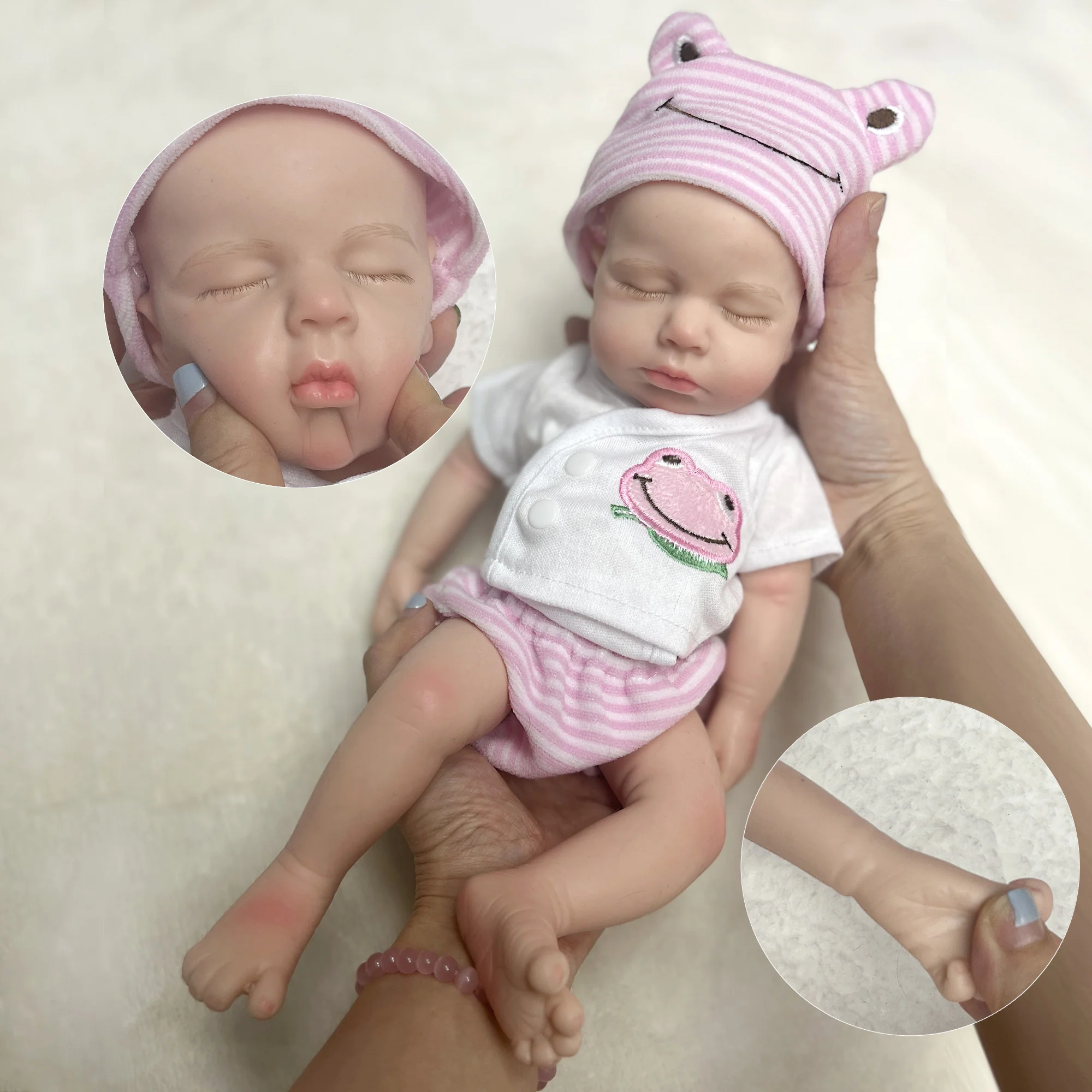 33cm 13inch Full Body Soft Solid Silicone Baby Doll - Image 7