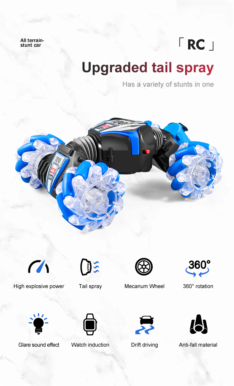 360° 4WD Drift Spray RC Car - Image 11