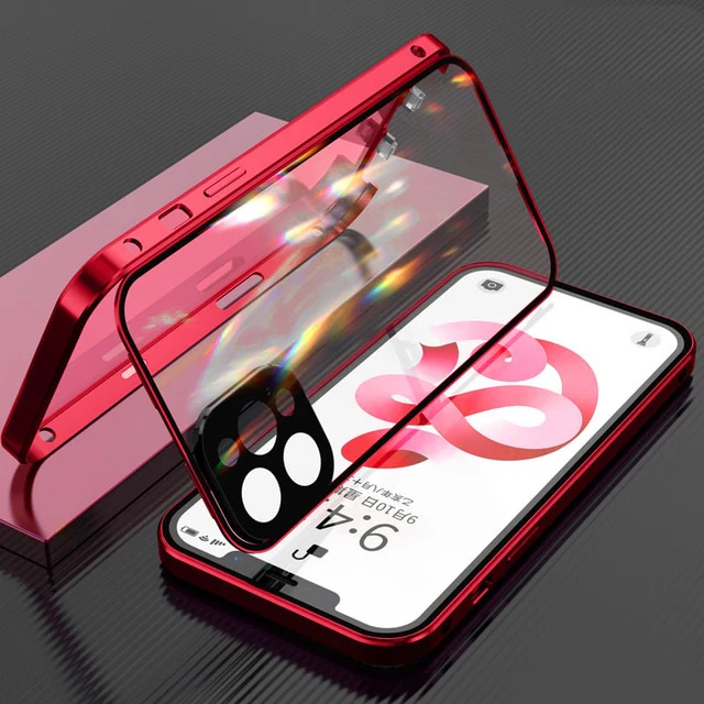 360 Full Lens Protection Metal Magnetic Phone Protector with Snap Lock - Image 6