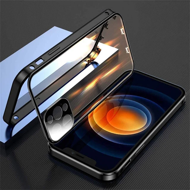 360 Full Lens Protection Metal Magnetic Phone Protector with Snap Lock - Image 7