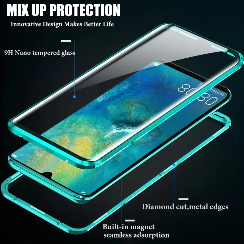 360 Protection Metal Magnetic Case For Huawei - Image 9