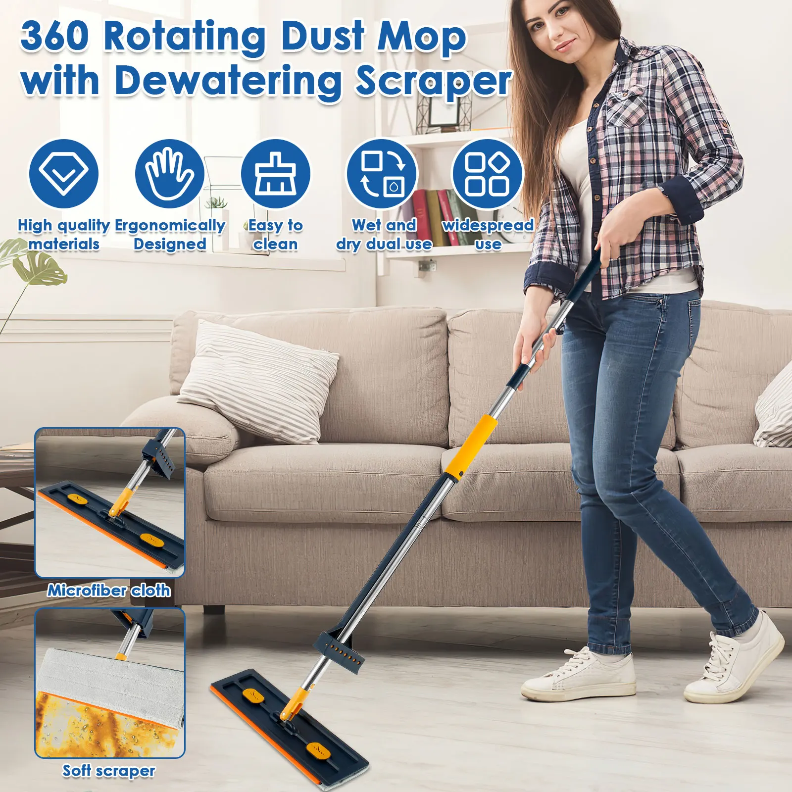 360° Rotating Flat Floor Mop - Image 6