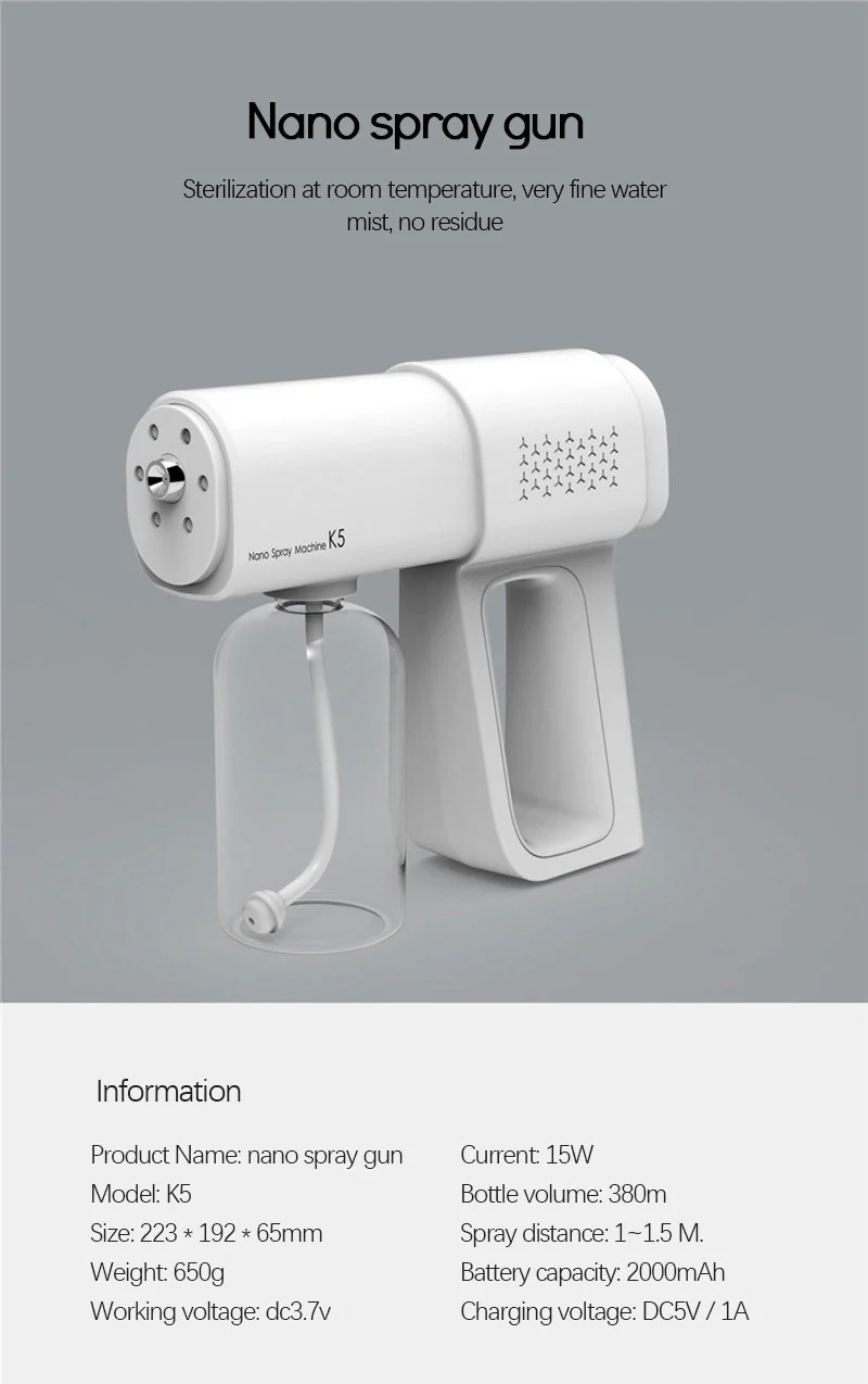 380ML Electric Nano Blue Light Sanitizer - Image 13
