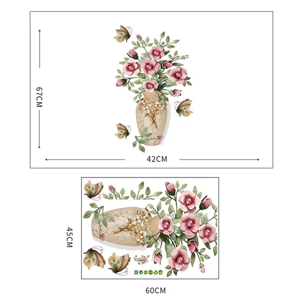 3d Flower Vase Wall Sticker - Image 6